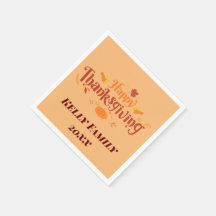 Individuelles Erntedank Papier Napkin