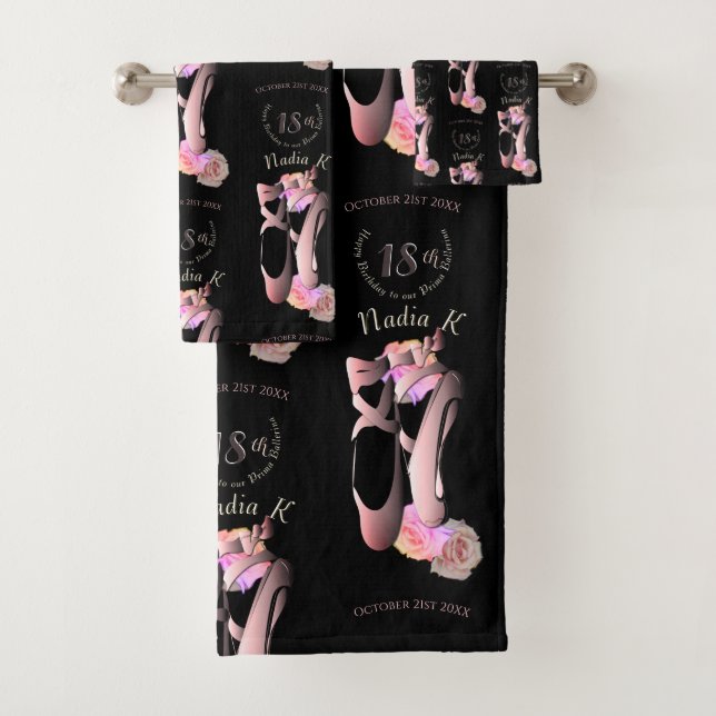 Individuelles Event mit Ballerina Toe Shoes Badhandtuch Set (Insitu)