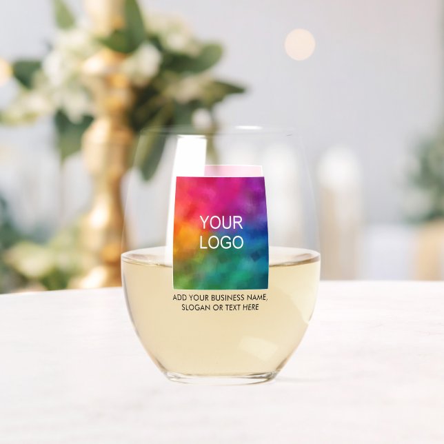 Individuelles Firmenlogo hier Modernste, maßgeschn Weinglas Ohne Stiel (Insitu (Hochzeit))