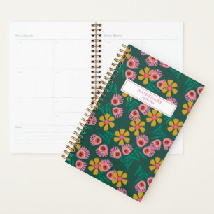 individuelles floral grün hübsch süß Planer Agenda