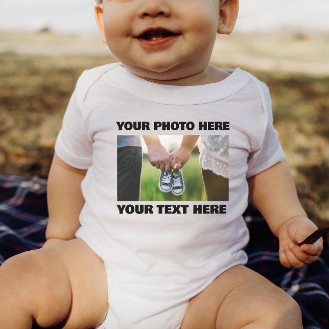 Individuelles Foto Baby Ihr Foto hier Geschenk Baby Strampler (Von Creator hochgeladen)