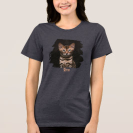 Individuelles Foto für Heimtiere mit Namen Tri-Blend Shirt
