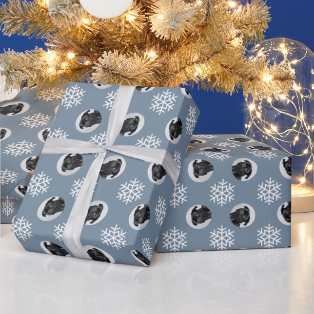 Individuelles Foto für Hunde Geschenkpapier (Feiertage)