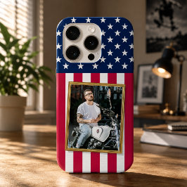 Individuelles Foto-Handyhülle, USA-Flagge Patrioti iPhone 15 Pro Hülle