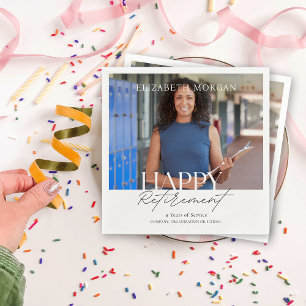 Individuelles Foto Modernes Happy Retirement Party Serviette