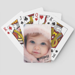 Individuelles Fotogeschenk für Mama Established Mo Spielkarten