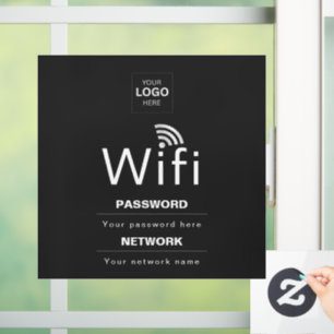 Individuelles Geschäft-WLAN-Schild mit Ihrem Logo Fensteraufkleber