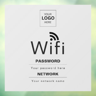Individuelles Geschäft-WLAN-Schild mit Ihrem Logo Fensteraufkleber