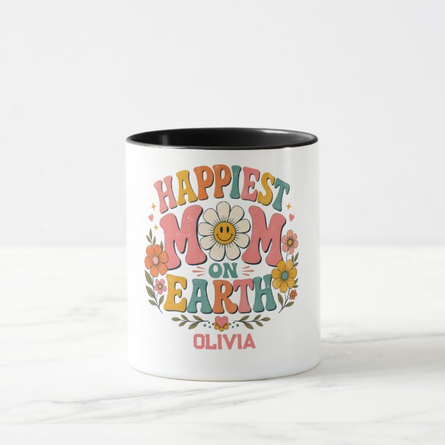 individuelles Geschenk zum Muttertag - glücklichst Tasse (Zentrum)