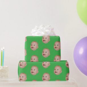 Individuelles Gesicht 1. 10. 20. 30. Geburtstagsfe Geschenkpapier