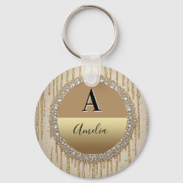 Individuelles Gold-Monogramm-Geschenk für Hochzeit Schlüsselanhänger