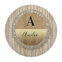 Individuelles Gold-Monogramm-Geschenk für Hochzeit