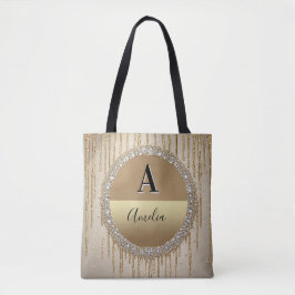 Individuelles Gold-Monogramm-Geschenk für Hochzeit Tasche