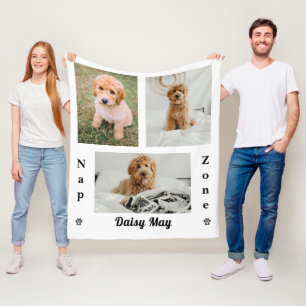 Individuelles Hunde-Foto-Geschenk für Haustierlieb Fleecedecke