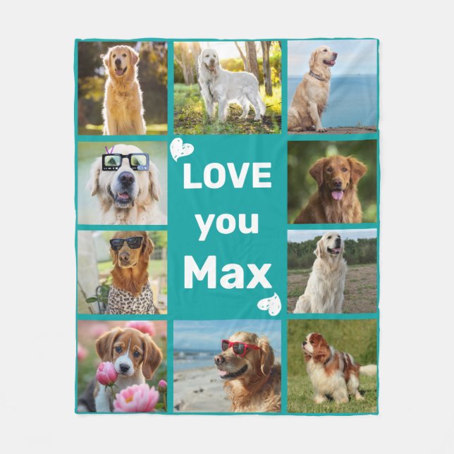 Individuelles Hunde-Foto-Geschenk für Hundebesitze Fleecedecke (Vorderseite)