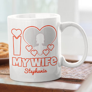 Individuelles 'Ich liebe meine Frau' – Namen und F Kaffeetasse