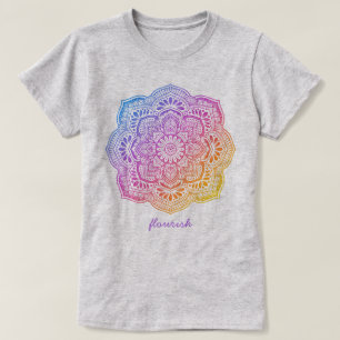 Individuelles Iris-Mandala-T-Shirt T-Shirt