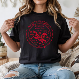 Individuelles Jahr des Pferdes Name, Phrase & Gebu T-Shirt