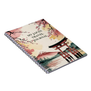 Individuelles Japan-Reisejournal Personalisierter Notizblock