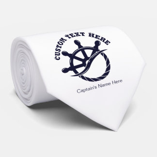 Individuelles Kapitänsboot Nautisches Geschenk Krawatte