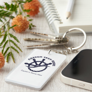 Individuelles Kapitänsboot Nautisches Geschenk Schlüsselanhänger