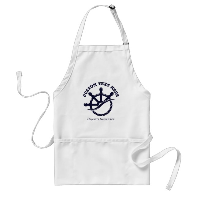 Individuelles Kapitänsboot Nautisches Geschenk Schürze (Vorne)