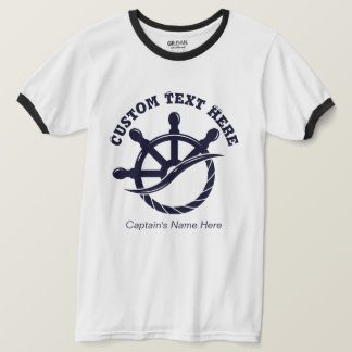 Individuelles Kapitänsboot Nautisches Geschenk T-Shirt