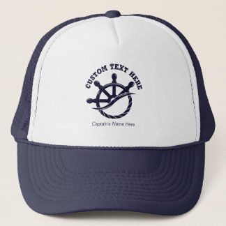 Individuelles Kapitänsboot Nautisches Geschenk Truckerkappe