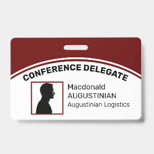 Individuelles Logo-Foto-ID-Delegierten BURGUND Ausweis