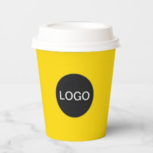 Individuelles Logo, Luxus Gold Branding Pappbecher