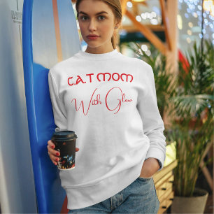 Individuelles lustiges Skript Niedliche rote und w Sweatshirt