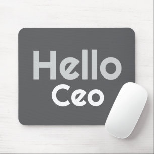 Individuelles modernes elegantes graues HelloCeo M Mousepad