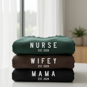 Individuelles modernes Schrift-Geschenk für Mama, Besticktes Sweatshirt