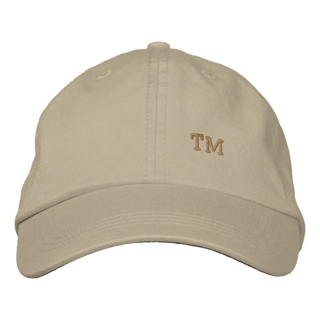Individuelles Monogramm Bestickte Baseballkappe (Vorderseite)