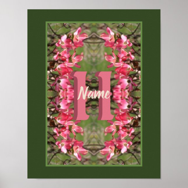 Individuelles Monogramm Ihr Anfangsbuchstabe Name  Poster (Vorne)