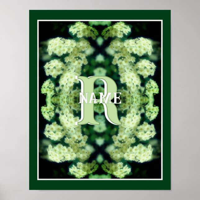 Individuelles Monogramm Ihr Anfangsbuchstabe Name  Poster (Vorne)