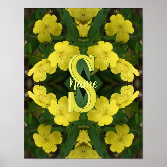 Individuelles Monogramm Ihr Anfangsbuchstabe Name  Poster (Vorne)