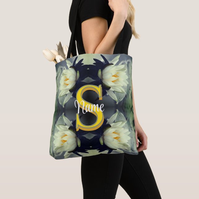 Individuelles Monogramm Ihr Anfangsbuchstabe Name  Tasche (Von Nahem)