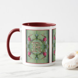 Individuelles Monogramm Ihr Anfangsname Libellenku Tasse