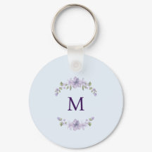 Individuelles Monogramm Lavendel Blumen Minimal