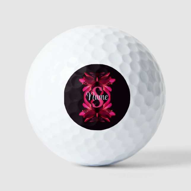 Individuelles Monogramm mit Ihrem Anfangsbuchstabe Golfball (Vorderseite)