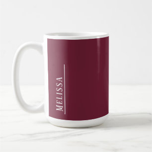 Individuelles Monogramm, modernes Burgund Kaffeetasse