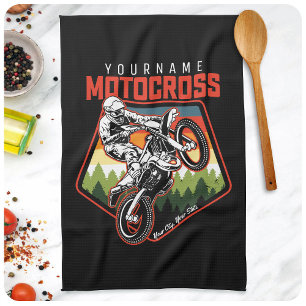Individuelles Motocross-Rennen Dirt Bike Trail Rid Geschirrtuch