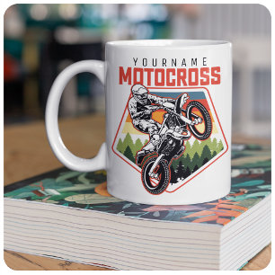 Individuelles Motocross-Rennen Dirt Bike Trail Rid Zweifarbige Tasse