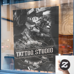 Individuelles Old School Ink Tattoo Shop Geschäft Fensteraufkleber