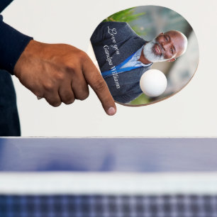 Individuelles Opa Großvater Vater Foto Persönlich Tischtennis Schläger
