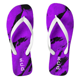 Individuelles Paar Flip Flops gebürstet Lila Schwa