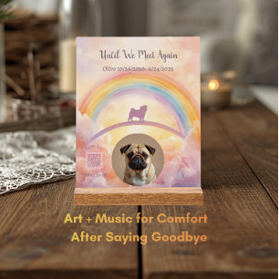 Individuelles Pug-Gedenk-Acrylschild – Name, Daten Acrylschild