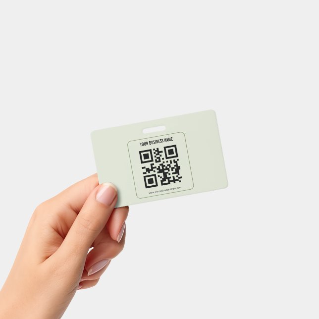 Individuelles QR-Code-Geschäftsname-Vorlage Ausweis (Handheld)