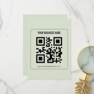 Individuelles QR-Code-Geschäftsname-Vorlage Dankeskarte